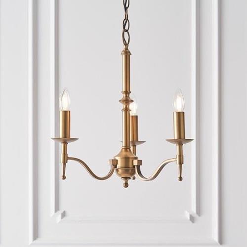 Stanford 3 Lights Pendant Light In Antique Brass