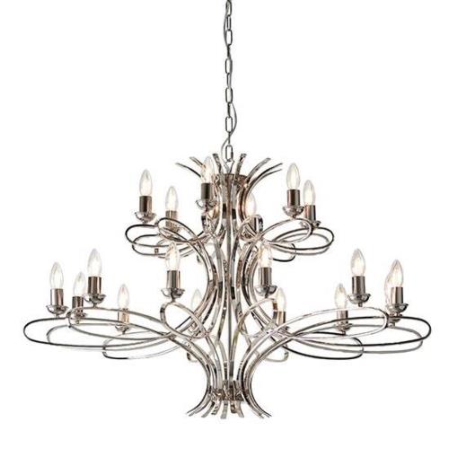 Penn 18 Lights Pendant Light In Polished Nickel