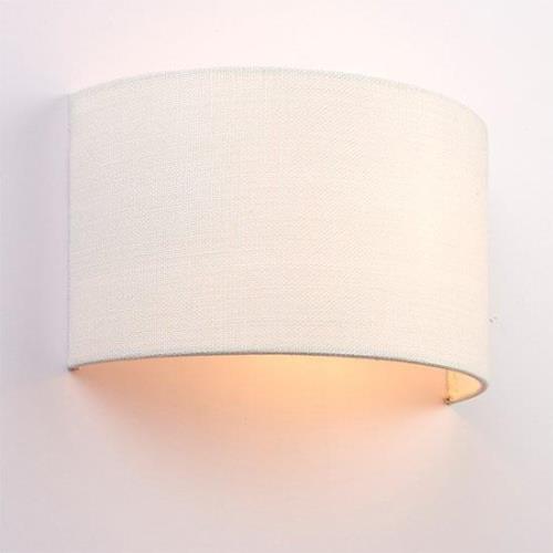 Obi Linen Wall Light In Vintage White