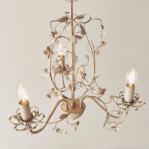 Lullaby 3 Lights Clear And Pearl Acrylic Pendant Light In Cream