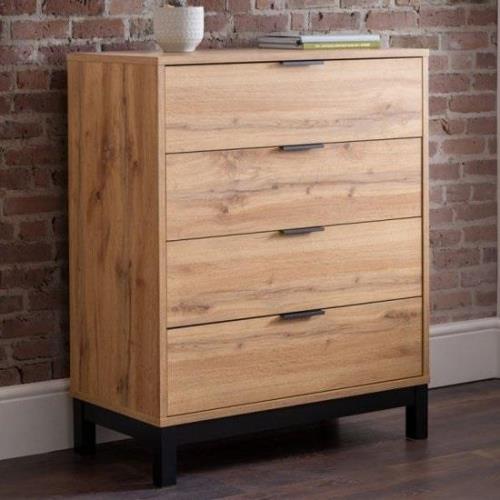 Baara Wooden Chest Of 4 Drawers In Oak