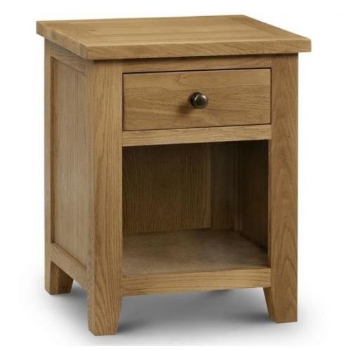 Mabli One Drawer Bedside Cabinet In Waxed Oak Finish