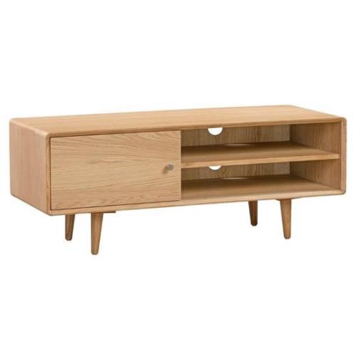 Javion Wooden TV Stand With 1 Door In Natural Oak