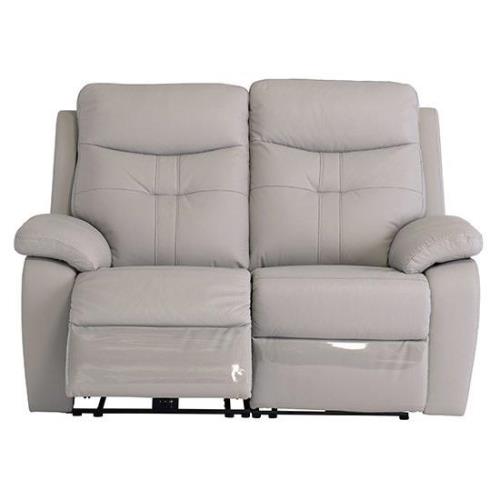 Sotra Fabric Electric Recliner 2 Seater Sofa In Light Grey