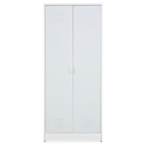 Rumi Metal Wardrobe With 2 Doors In White