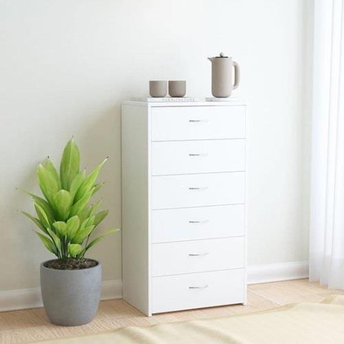 Larson Wooden Chest Of 6 Drawers In White