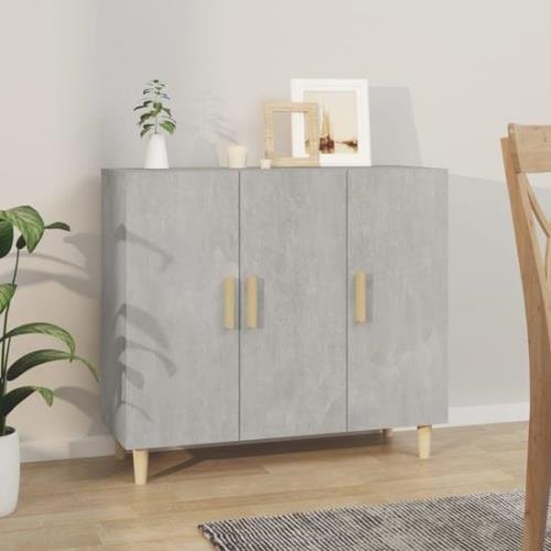 Ediva Wooden Sideboard With 3 Doors In Concrete Effect