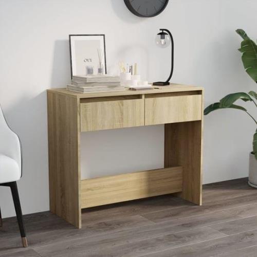 Finley Wooden Console Table With 2 Drawers In Sonoma Oak