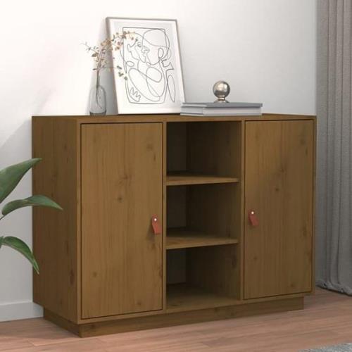 Reinier Pinewood Sideboard With 2 Doors In Honey Brown