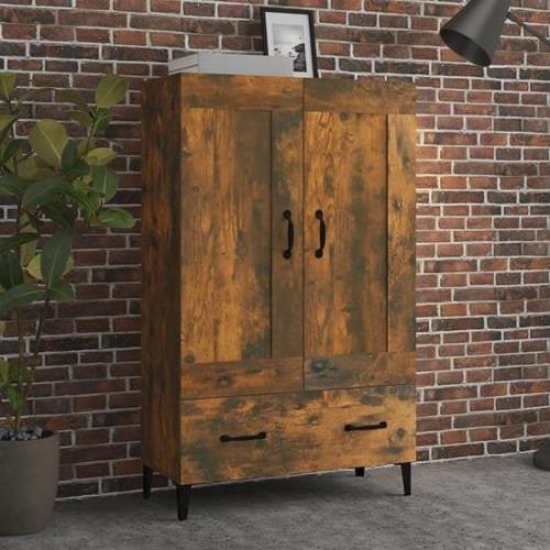 Chester Wooden Sideboard With 2 Doors 1 Drawer In Smoked Oak