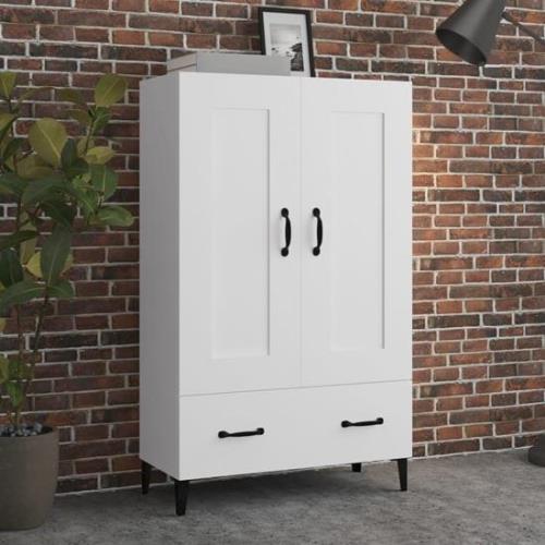 Chester Wooden Sideboard With 2 Doors 1 Drawer In White