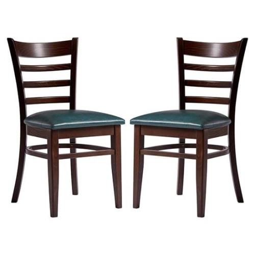 Sarnia Lascari Vintage Teal Faux Leather Dining Chairs In Pair