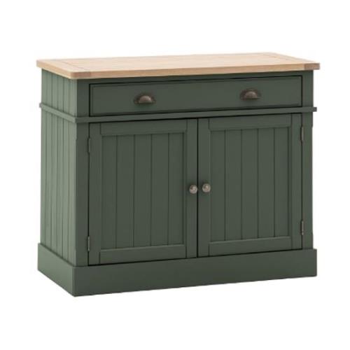 Elvira Wooden Sideboard With 2 Doors In Oak And Moss