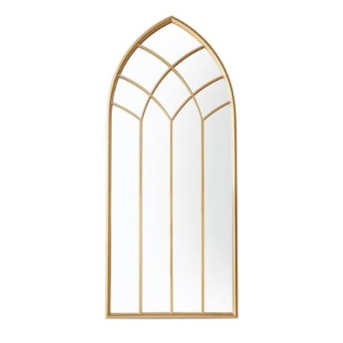 Karla Arc Design Wall Mirror In Gold Frame