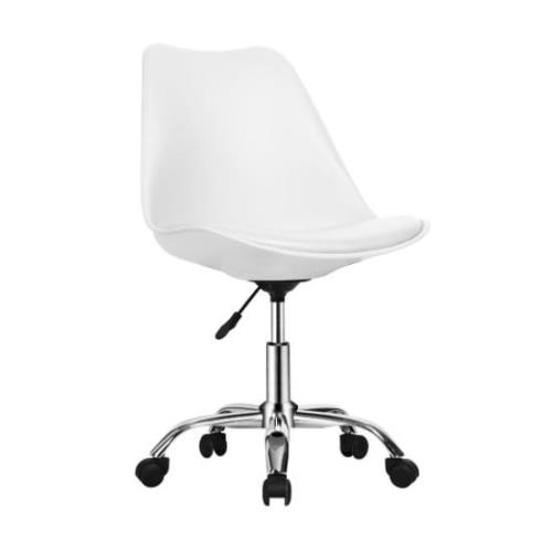 Regis Moulded Swivel Home And Office Chair In White