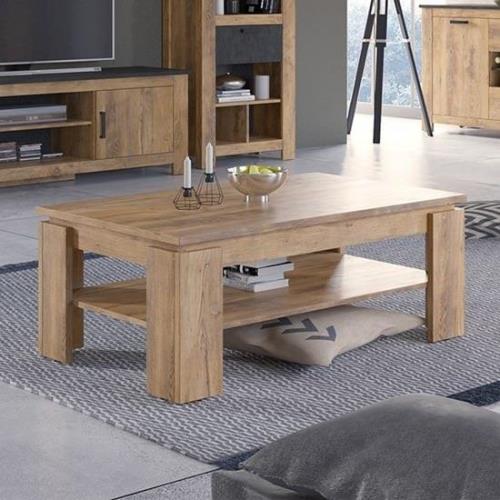 Rapilla Rectangular Wooden Coffee Table In Chesnut