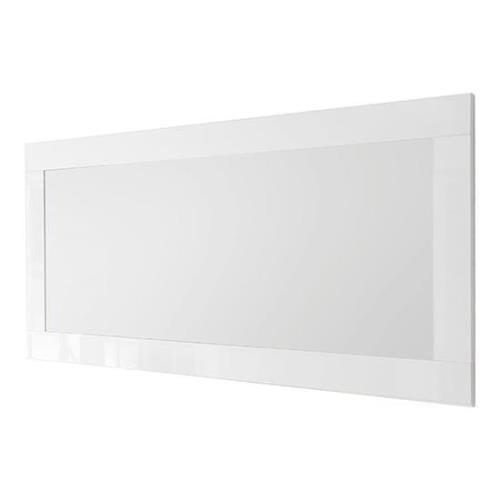 Raya Wall Mirror With White High Gloss Frame