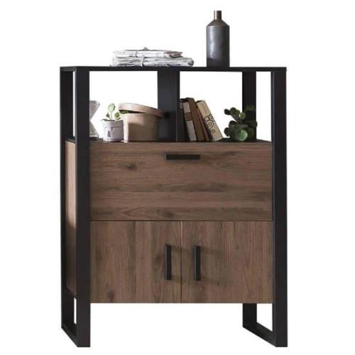 North Wooden Sideboard With 3 Doors In Okapi Walnut