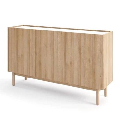 Belton Wooden Sideboard Large With 3 Doors In Riviera Oak