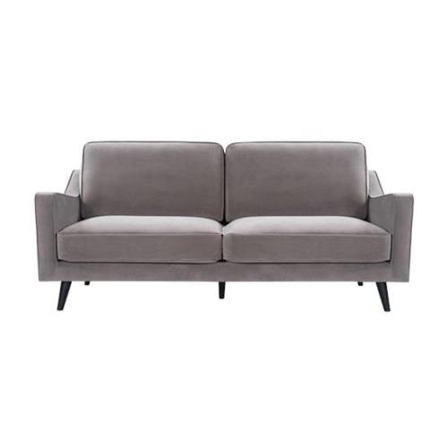 Darius Velvet 2.5 Seater Sofa In Stone Grey