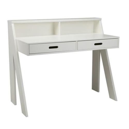 Zanbury Modern Wooden Computer Desk In White