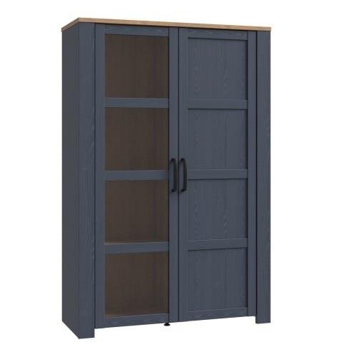 Belgin Display Cabinet 2 Doors In Riviera Oak And Navy