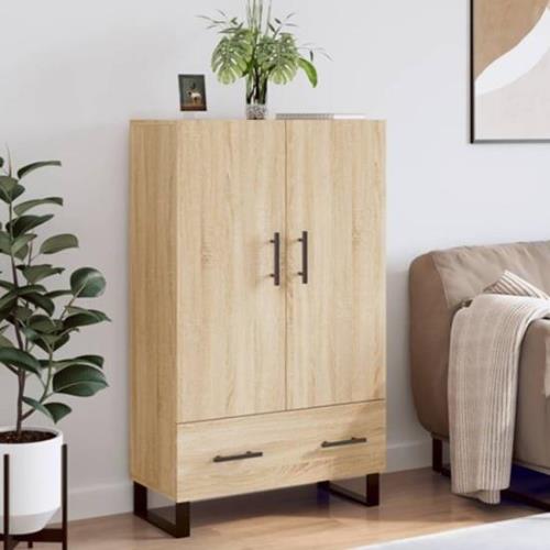 Kacia Wooden Highboard With 2 Doors 1 Drawers In Sonoma Oak