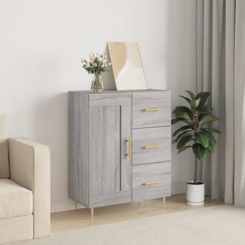 Didim Wooden Sideboard With 1 Door 3 Drawers In Grey Sonoma Oak