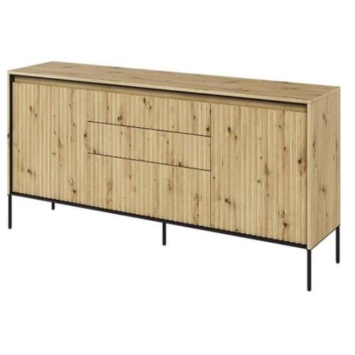 Trier Wooden Sideboard With 2 Doors 3 Drawers In Artisan Oak