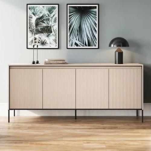 Trier Wooden Sideboard With 4 Doors In Beige