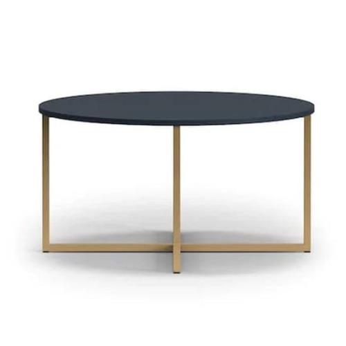 Pavia Wooden Coffee Table Round Large In Navy