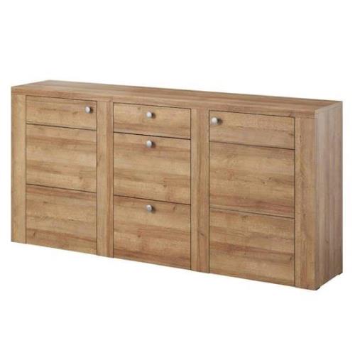 Leon Wooden Sideboard With 2 Doors 3 Drawers In Riviera Oak