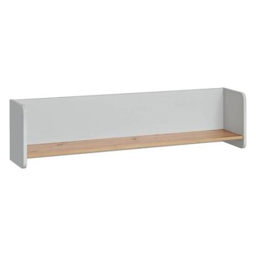 Varna Wooden Wall Shelf In Pearl Grey