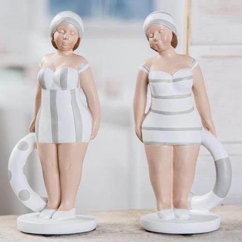 Ocala Polyresin Becky Sculpture In Grey And White