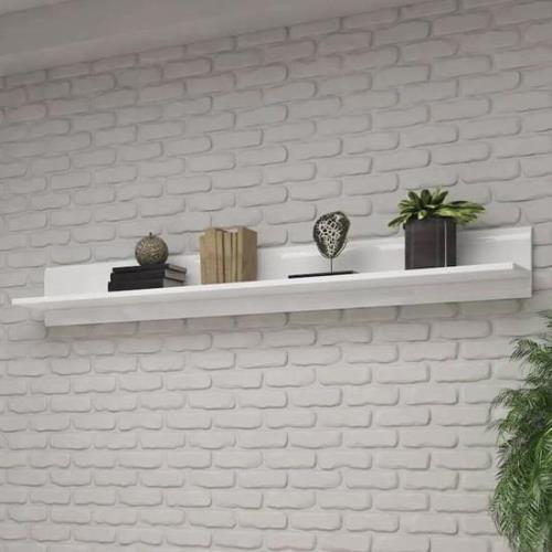 Trail High Gloss Wall Shelf 180cm In White