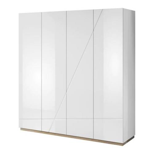 Fargo High Gloss Wardrobe With 4 Doors In White