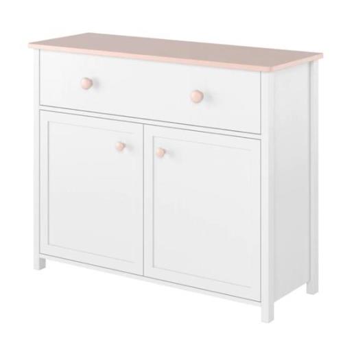 Lenoir Kids Sideboard With 2 Doors 1 Drawer In Matt White