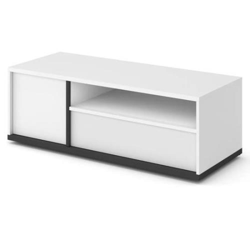 Indio Kids Wooden TV Stand With 1 Door 1 Drawer In Matt White