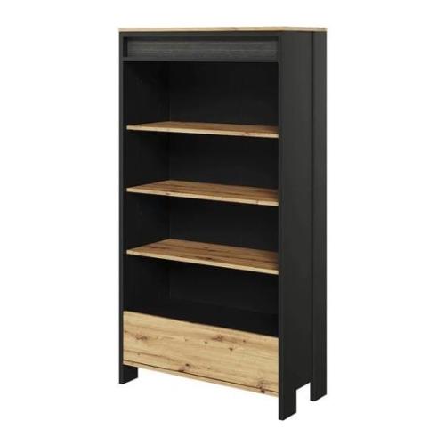 Swift Kids Wooden Bookcase 3 Shelves In Artisan Oak And LED