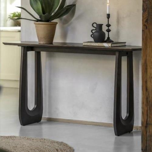 Alofi Mango Wood Console Table Rectangular In Walnut