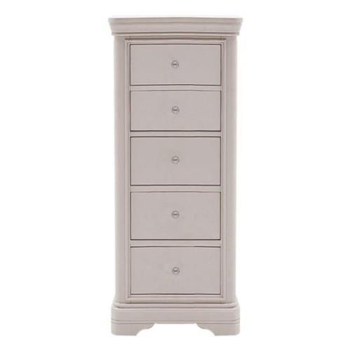 Macon Wooden Chest Of 5 Drawers In Taupe