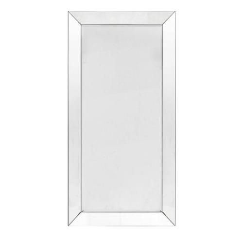 Gorizia Large Leaner Bevelled Wall Mirror In Silver