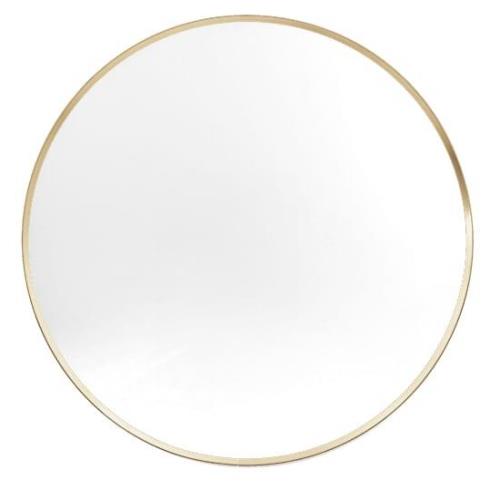 Hasselt Small Wall Mirror Round In Gold Aluminium Frame