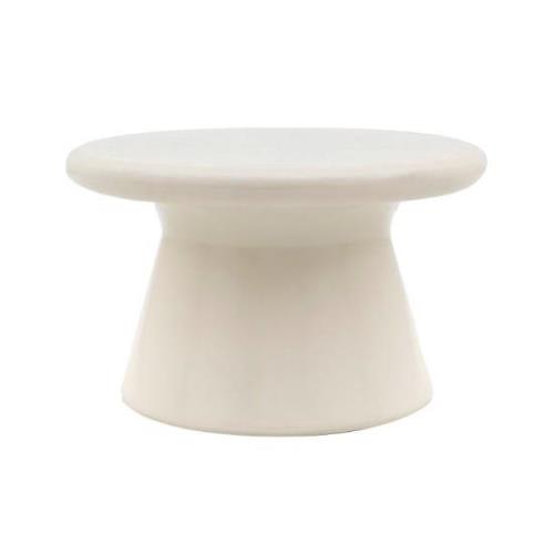 Palikir High Gloss Coffee Table Round In Cream