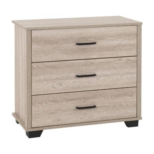 Oxnard Wooden Chest Of 3 Drawers In Light Oak