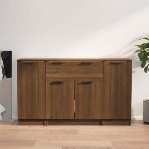 Krefeld Wooden Sideboard With 4 Doors 1 Drawer In Brown Oak