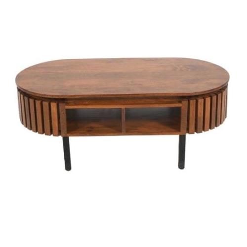 Salvo Mango Wood Coffee Table Rectangular In Walnut