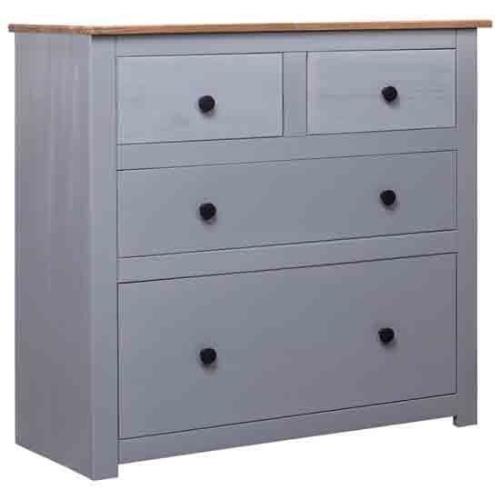 Altoona Wooden Sideboard With 4 Doors In Grey