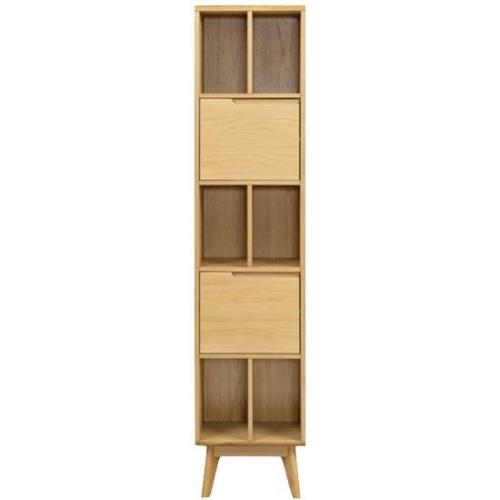 Cairo Wooden Single Bookcase In Natural Oak