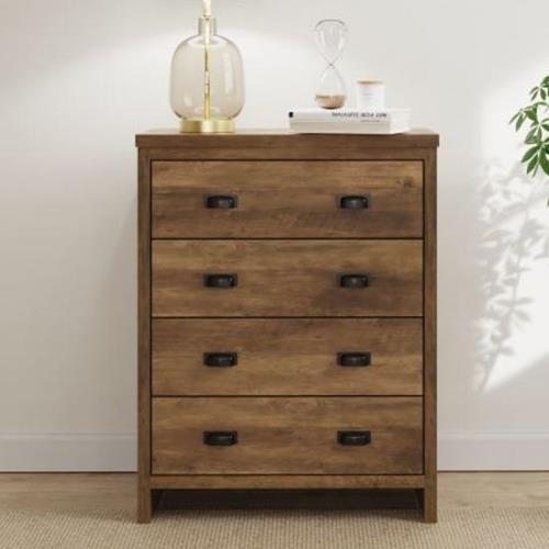 Balcombe Wooden Chest Of 4 Drawers In Knotty Oak